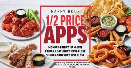 does applebee's have happy hour on saturday|applebee's half price hours.